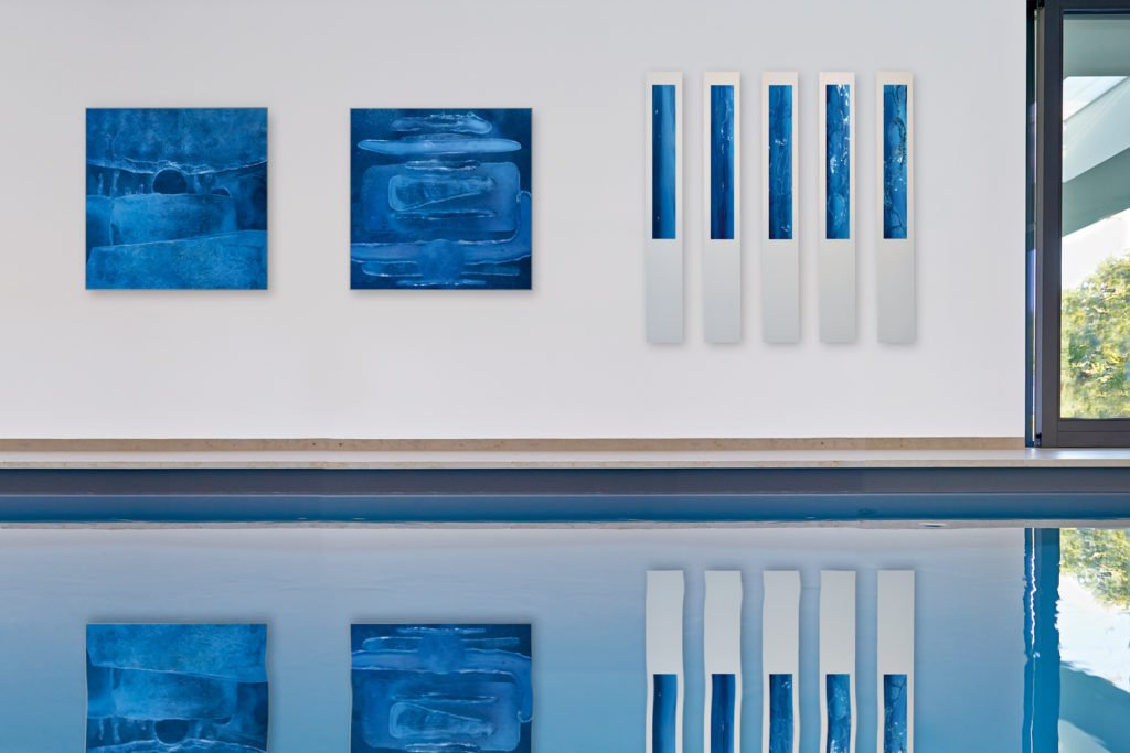 Kunst Architektur und Design am Pool