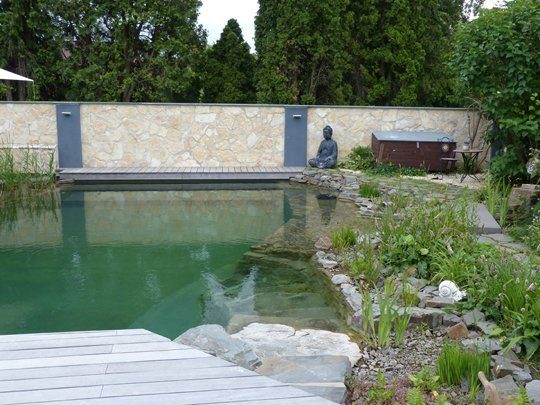 Teichprofi Michael Nothnagel baut Schwimmteiche mit Schwerkraft. Foto: Teich- und Gartenbau Michael Nothnagel