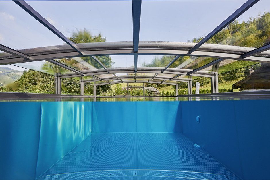 Gartenpool Poolüberdachung Speck-Pumpen Paradiso Pool Garten Schwimmbadbau Pool