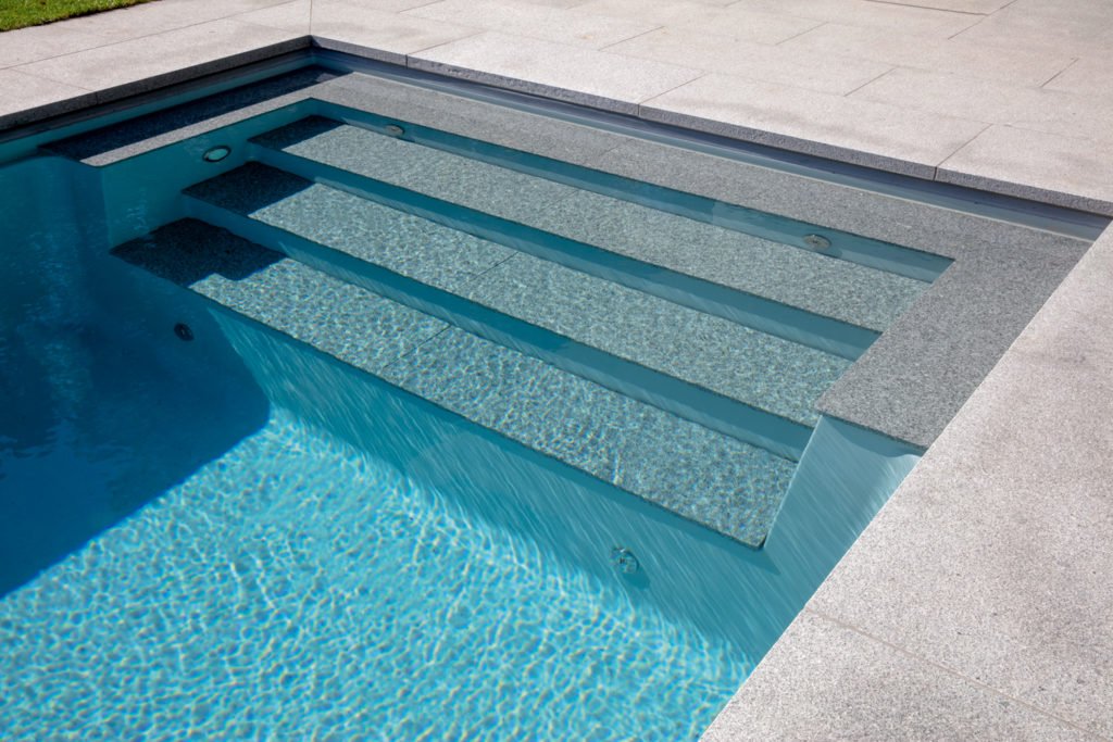 Pool Zubehör Einstiegstreppe Kunststoffbecken GFK Becken Riviera-Pool