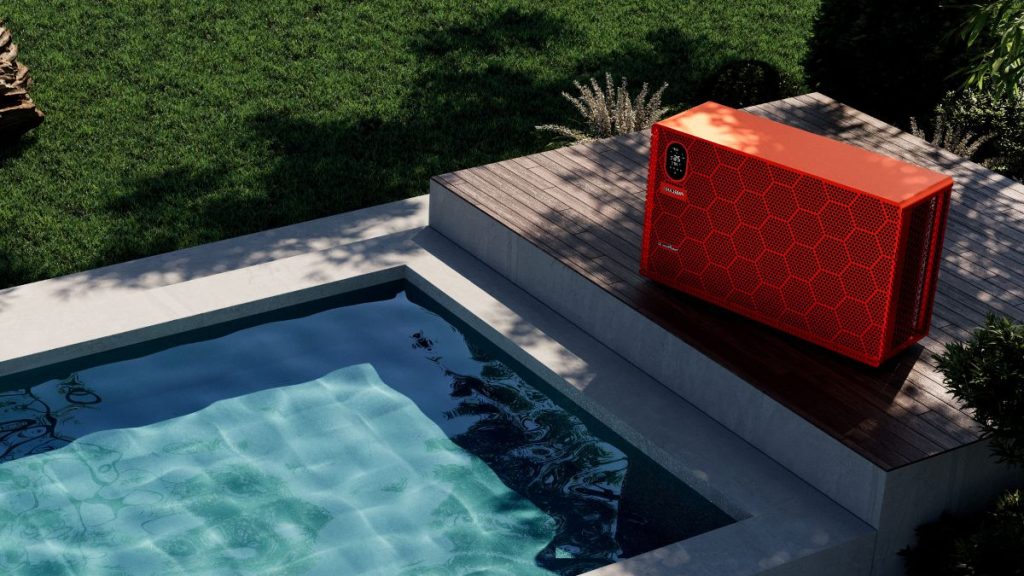 Fairland Wärmepumpe neben Schwimmbecken