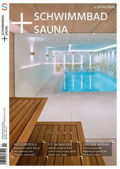 Das ist das Titelbild der Ausgabe Schwimmbad + Sauna 1/2-2026