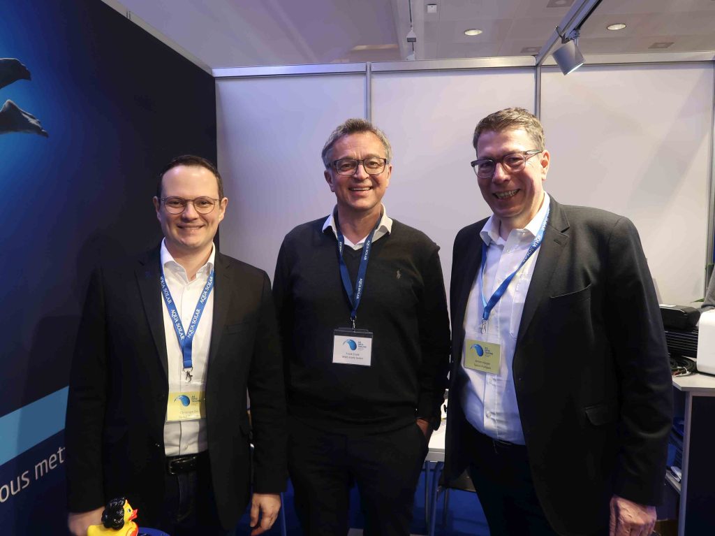 Drei Männer bei der AS Infotagung in Basel.